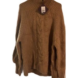 NWT Camel colored turtle neck sweater